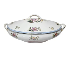 Rouen By Noritake Oval Covered Vegetable Bowl Floral Vintage - Picture 1 of 13