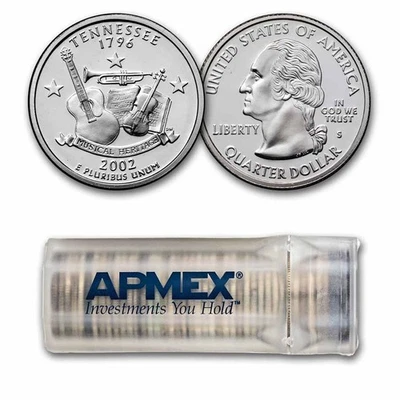 2002-S Tennessee State Quarter Proof 40-Coin Roll (Silver) - Image 1 of 3