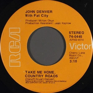 John Denver With Fat City - Take Me Home, Country Roads (7", Single, Ind) (Very - Imagen 1 de 2