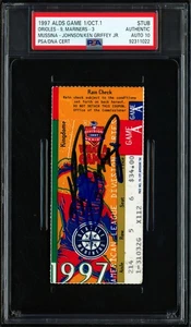 Ken Griffey Jr. Auto Signed 1997 ALDS Game 1 Ticket Stub Mariners Sig 10 PSA/DNA - Picture 1 of 2