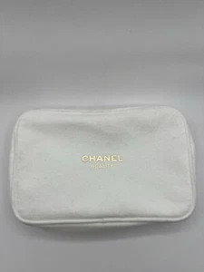 Chanel White Make up Cosmetic Toiletry Bag case - Picture 1 of 9