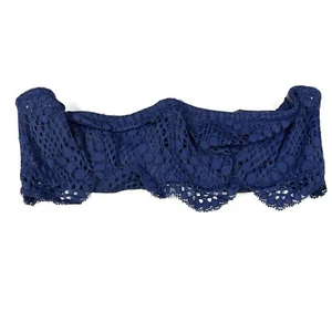 NEW Victorias Secret Size XS Bra Bralette Unlined Strapless Blue Lace #3478 - Picture 1 of 5