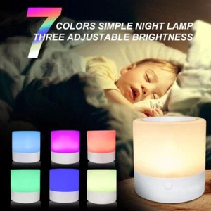RGB Color Touch Light LED Bedroom USB Night Light Moon Lamp Night Light for Kids - Picture 1 of 21
