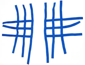 Nerfbar Netz Quad ATV blau 3 & 3 Bänder z.B. YFM 700R - Bild 1 von 2