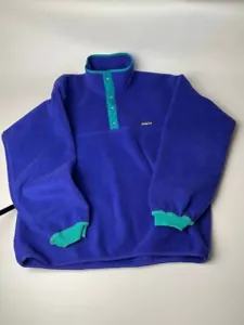 Patagonia 90`s Vintage Purple Snap-T Fleece Jacket Size L - Picture 1 of 7