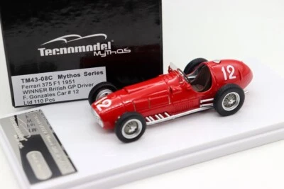 Tecnomodel Mythos 1/43 Ferrari 375 F1 1951 Winner #12 Resin Car Models Limited - Image 1 of 4