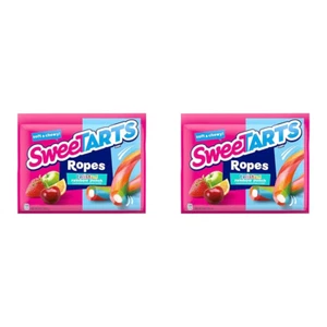 Sweet Tarts Ropes, Twisted Rainbow Punch Candy, 9 Ounce Pouch (Pack of 2) - Picture 1 of 13
