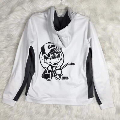 Sport Tek Hoodie Womens Adult Large White Grey Grease Monkey Pullover - Image 1 of 4