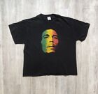 Vintage 90s Bob Marley Big Face Double Sided Redemption Song Quote T-shirt XL
