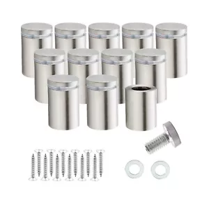 Stainless Steel Wall Mount Glass Standoff Holder Screw Nails Advertising Nail... - Picture 1 of 7