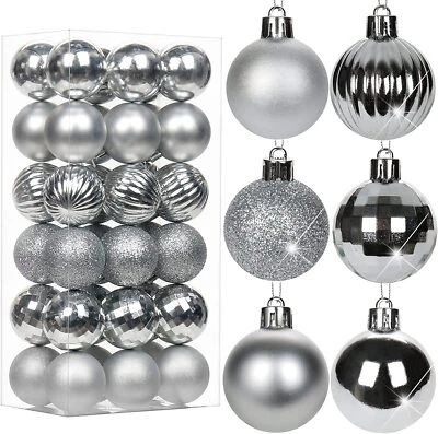 36Pcs Christmas Balls Shatterproof Xmas Tree Ornaments Hanging Balls Decor USA - Image 1 of 4