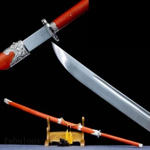 58' red rose wood 1095 carbon steel sharp blade chinese qi jia sword rose wood - Picture 1 of 10