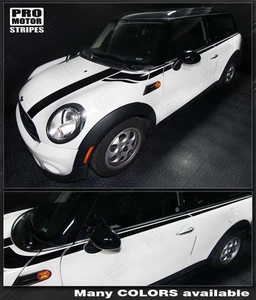 Mini Cooper Clubman Hood & Upper Side Stripes Decals 2008 2009 2010 2011 - Picture 1 of 2