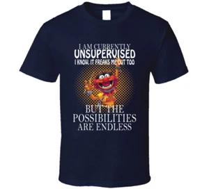 I Am Currently Unsupervised Animal Sesame Street Funny T Shirt - Picture 1 of 9