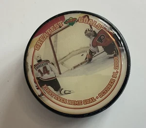 Wild GREATEST GOALS first goal Darby Hendrickson Minnesota Wild Hockey Puck - Picture 1 of 2