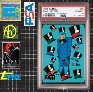 1993 Topps Batman: The Animated Series - #35 Mad Hatter - PSA 10 GEM MINT POP 3 - Picture 1 of 4