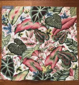 KRAVET Forest in Green, Pink & White 24 1/2 x 25" Cotton Fabric Sample - Picture 1 of 3
