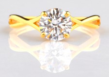 14KT Yellow Gold 1.80 Carat  Excellent Round Shape Solitaire Wedding Ring