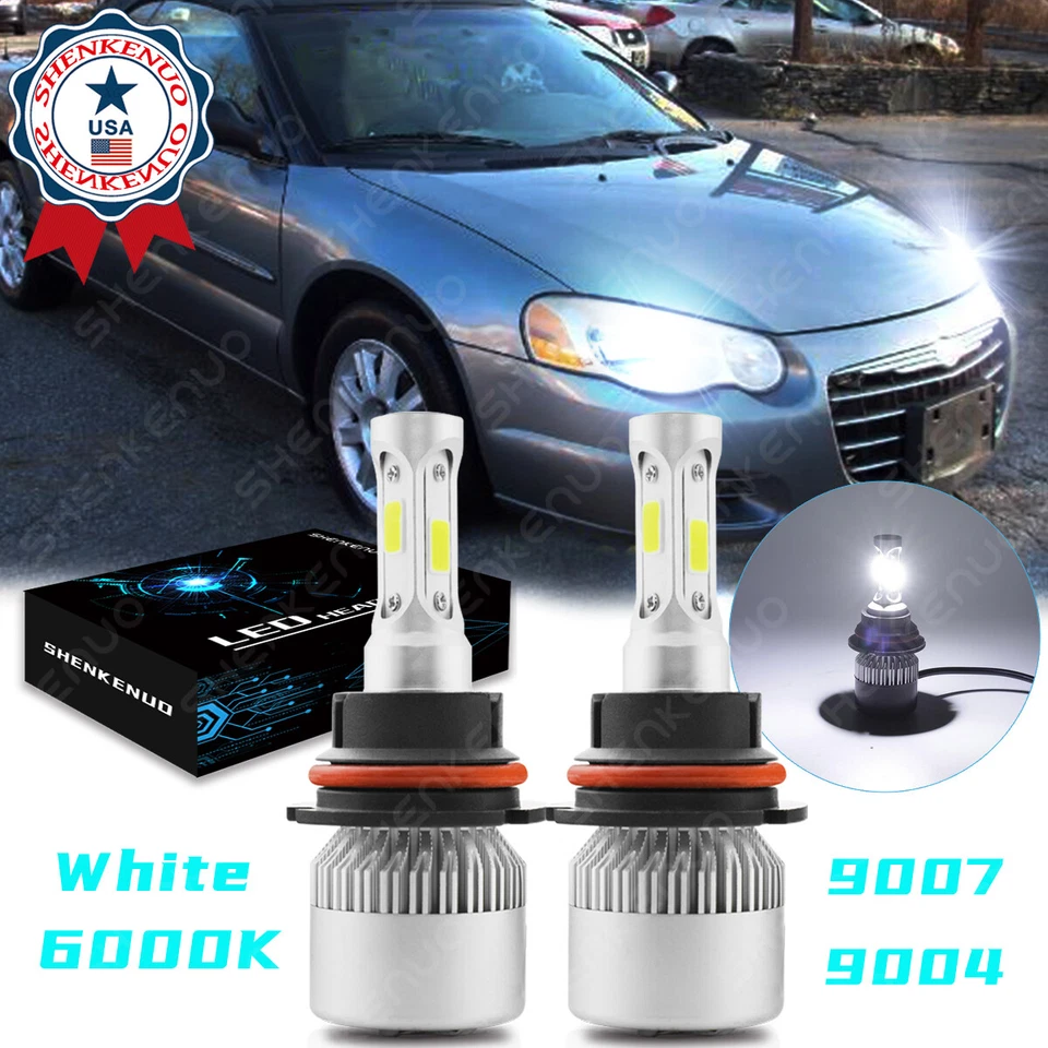Faro LED convertible 6000K blanco para Chrysler Sebring 1996-2006 - 2 piezas 9007 Foto 1 de 4