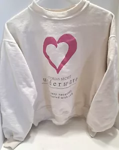 Sudadera corta vintage VICTORIA'S SECRET OS Underware corazón marfil talla única RARA - Imagen 1 de 5