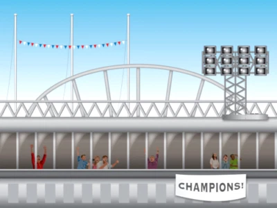 SETTER ESCENA BORDER ROLL Estadio Fiesta 40 pies Niños Dormitorio Habitación Pared Decoración Foto 1 de 3