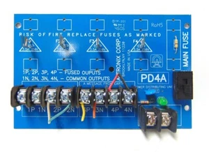 ALTRONIX POWER DISTRIBUTION MODULE, PD4A, 28 VAC OR 28 VDC MAX, 10 AMP MAX - Picture 1 of 7