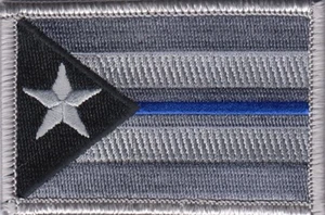 100 Pcs USA Puerto Rico Flag (B/G) Blue Embroidered Patches 3"x2" iron-on - Picture 1 of 1