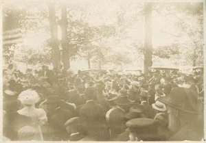 1910 Foto Sonntagsschule Picknick Marian Lovell spricht Carey, West Conesville NY - Bild 1 von 6
