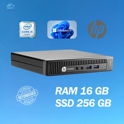 PC DESKTOP HP 600 G1 MINI INTEL I5 RAM 16GB SSD 256GB WIN 11 PRO RICONDIZIONATO - Immagine 1 di 4