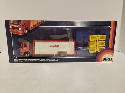 Siku Eurobuilt 2918 Die Cast Ford Beverage Delivery Truck-Coca Cola W Crates  - Image 1 of 4