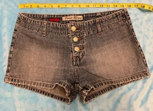 🖤Paris Blues Shorts 3 Button Fly Denim Boho Jeans Vintage Y2K 90s Daisy Duke 🖤 - Bild 1 von 9