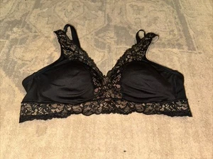 Warner’s Wirefree Bra Size 38B Lightly Lined Non Molded R03361A Black Lace - Picture 1 of 4