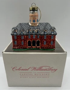 Vintage Colonial Williamsburg 2000 The Capitol Building Xmas Glass Ornament Q10 - Picture 1 of 8