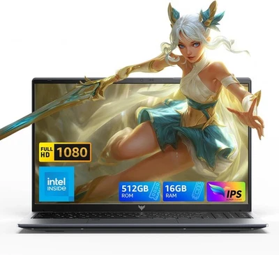 Computer Portatile 15,6 Pollici Con Processore Alder Lake N97, Fino a 3,6 Ghz,(S - Immagine 1 di 4