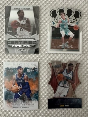 Hornets Card Lot Ball Die-Cut Sp Mourning Kemba Hayward Larry Johnson Ssp Jones - Image 1 of 4