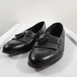 Florsheim Moc Tassel Loafer Black Leather Mens Size 13 D Slip-on Almond Toe  - Picture 1 of 24