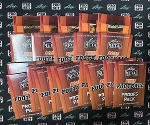 Lote de 20 paquetes de fútbol de hoja de metal 2025 uno de uno prueba de preproducción por paquete - Imagen 1 de 1