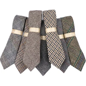 Fashionable Necktie Wool Polyester Soft Classic Suit Wedding Party Gift Men 7cm - Picture 1 of 24