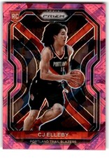 2020-21 Panini Prizm Prizms Pink Ice CJ Elleby Rookie #283 Portland Trail