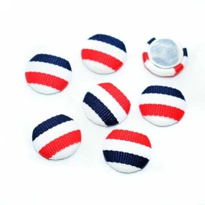 50pcs/lot Jacquard Flag Covered Buttons 18mm Round Flat Backs Button Sewing Craf - Picture 1 of 12