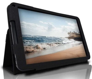 FUSION5 Folio PU Canvas Case Smart Fit Cover Ideal for 10.1" 104Bv2 and 104Bv2+ - Picture 1 of 7