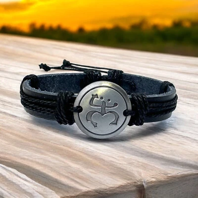 Pulseira Coqui Taino | Joias porto-riquenhas feitas à mão | Couro ajustável unissex - Imagem 1 de 4