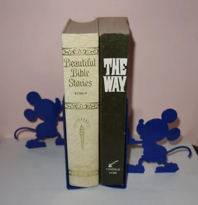 Sujetalibros troquelados de metal azul Michael Graves silueta de Mickey Mouse de Disney Foto 1 de 3