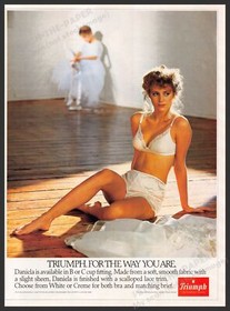Triumph Lingerie Daniela 1980s Print Advertisement Ad 1982 Legs