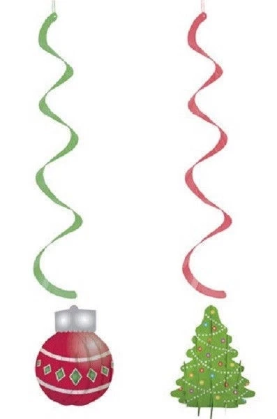 Christmas Ornament Tree 2 ct Party Dizzy Danglers Hanging Decorations - Image 1 of 1