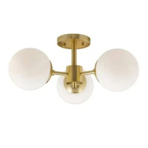 Modern BallChandelier Globe Wall Sconce White Glass Ball Sputnik Chandelier Bras - Picture 1 of 3