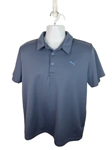 Camicia ufficiale Puma 1/4 con bottoni blu/grigio e colletto taglia large - Foto 1 di 7