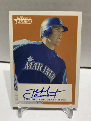 2006 Bowman Heritage Signs of Greatness #JCL Jeff Clement B Auto - NM - Image 1 of 2