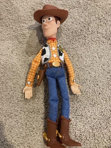 16 inch Thinkway Toys Rare Playtime Sheriff Woody with Interactive Hat Pixar Cover