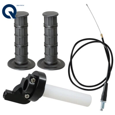 7/8" 22mm Motorcycle Twist Throttle Handle Grip with Cable 50-250CC ATV DirtBike - Image 1 of 4
